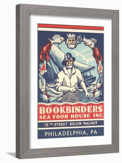 Bookbinders Seafood House Advertisement-null-Framed Premium Giclee Print