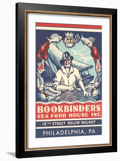 Bookbinders Seafood House Advertisement-null-Framed Premium Giclee Print