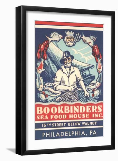 Bookbinders Seafood House Advertisement-null-Framed Premium Giclee Print