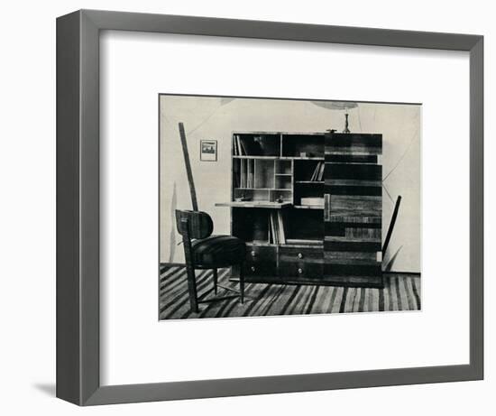 'Bookcase and Chair. Designed and executed by Hans Hartl', c1927-Unknown-Framed Photographic Print