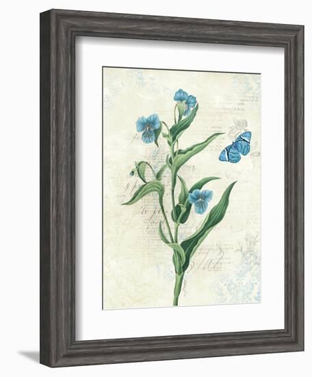 Booked Blue I Crop-Katie Pertiet-Framed Art Print