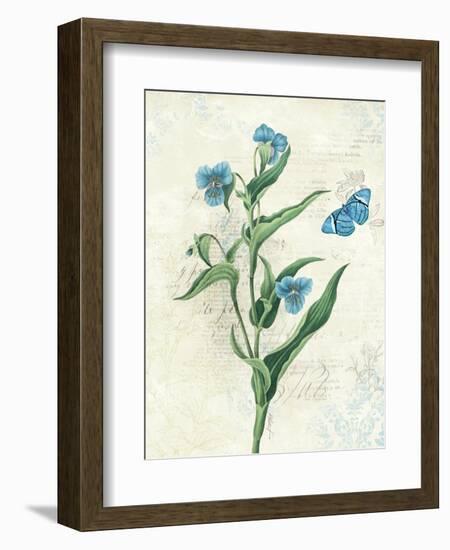 Booked Blue I Crop-Katie Pertiet-Framed Art Print