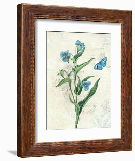 Booked Blue I Crop-Katie Pertiet-Framed Art Print