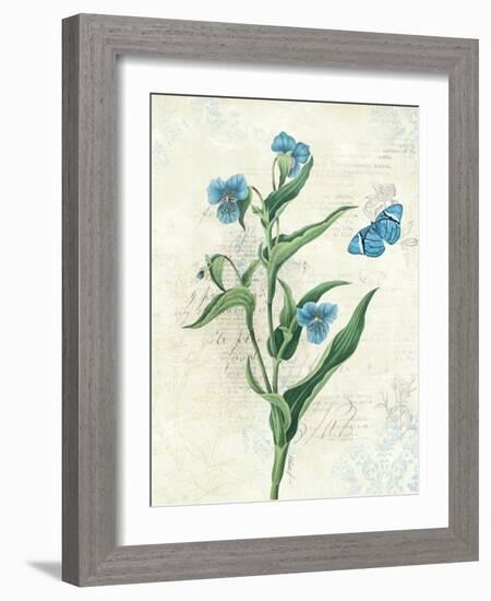 Booked Blue I Crop-Katie Pertiet-Framed Art Print