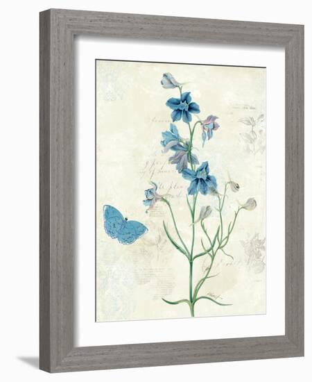 Booked Blue II Crop-Katie Pertiet-Framed Art Print