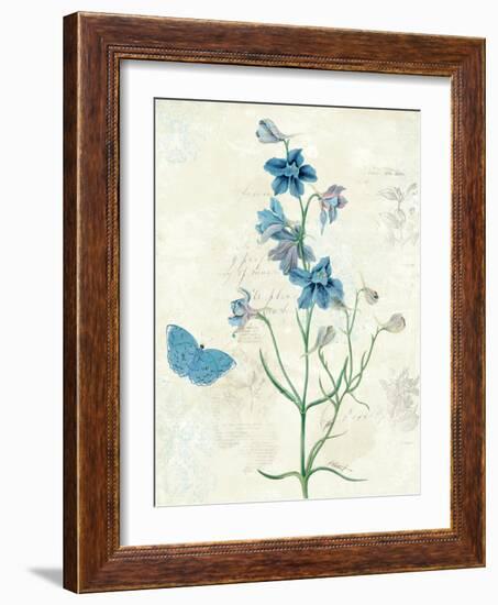 Booked Blue II Crop-Katie Pertiet-Framed Art Print