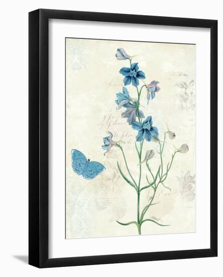 Booked Blue II Crop-Katie Pertiet-Framed Art Print