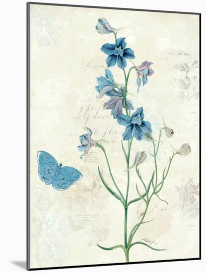 Booked Blue II Crop-Katie Pertiet-Mounted Art Print