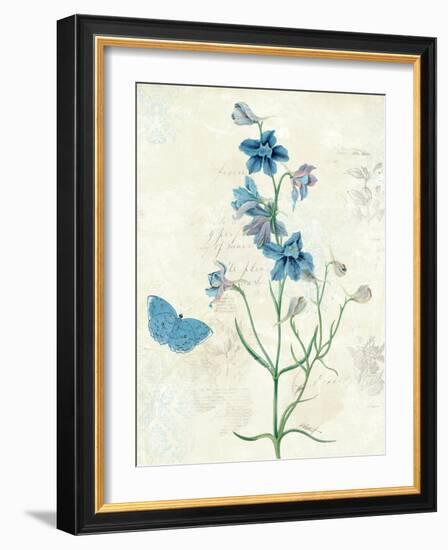 Booked Blue II Crop-Katie Pertiet-Framed Art Print