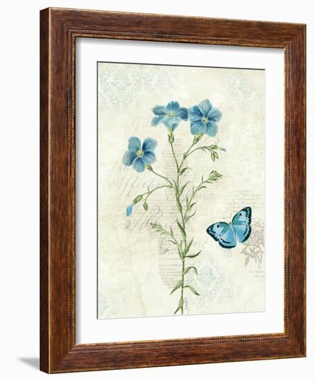 Booked Blue III Crop-Katie Pertiet-Framed Art Print