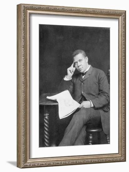 Booker T. Washington, African American Educator and Leader, 1900-null-Framed Art Print