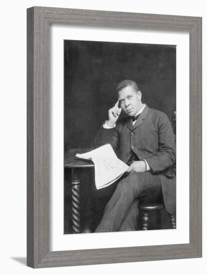 Booker T. Washington, African American Educator and Leader, 1900-null-Framed Art Print
