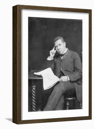 Booker T. Washington, African American Educator and Leader, 1900-null-Framed Art Print