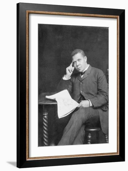 Booker T. Washington, African American Educator and Leader, 1900-null-Framed Art Print