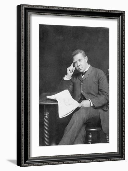 Booker T. Washington, African American Educator and Leader, 1900-null-Framed Art Print