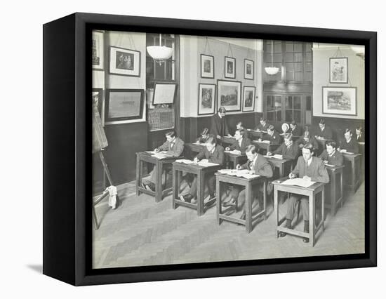 Bookkeeping Class for Men, Blackheath Road Evening Institute, London, 1914-null-Framed Premier Image Canvas