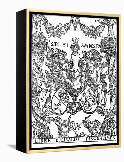 'Bookplate of Willibald Pirkheimer', c1502-1503, (1906)-Albrecht Durer-Framed Premier Image Canvas