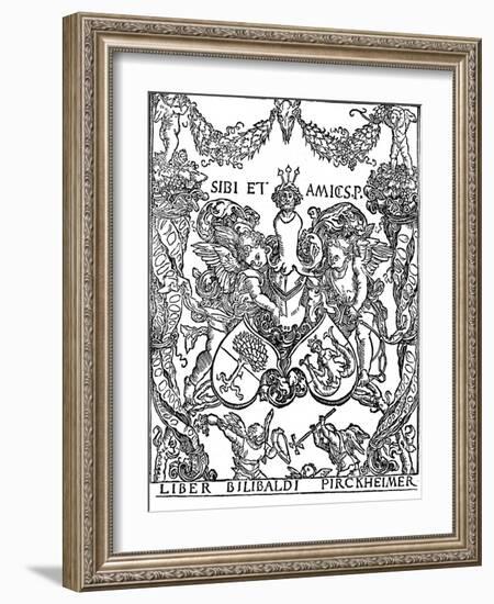 'Bookplate of Willibald Pirkheimer', c1502-1503, (1906)-Albrecht Durer-Framed Giclee Print