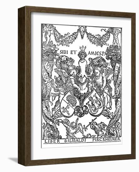 'Bookplate of Willibald Pirkheimer', c1502-1503, (1906)-Albrecht Durer-Framed Giclee Print