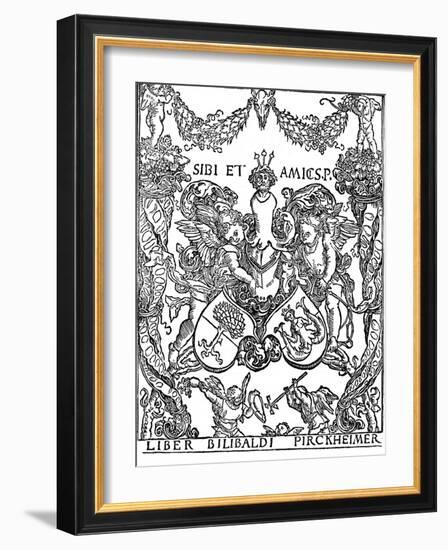 'Bookplate of Willibald Pirkheimer', c1502-1503, (1906)-Albrecht Durer-Framed Giclee Print