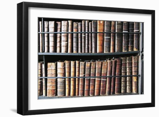 Books in Marsh's Library, Oldest Public Library in Ireland, Founded in 1701, Dublin, Ireland-null-Framed Photographic Print