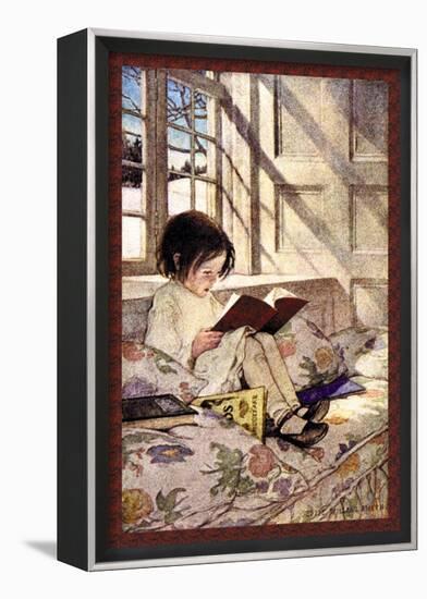 Books in Winter-Jessie Willcox-Smith-Framed Art Print