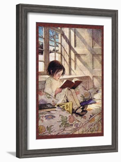 Books in Winter-Jessie Willcox-Smith-Framed Art Print