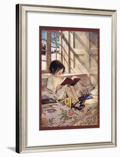 Books in Winter-Jessie Willcox-Smith-Framed Art Print