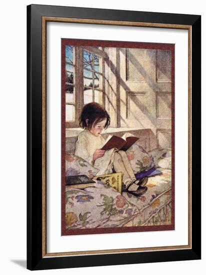 Books in Winter-Jessie Willcox-Smith-Framed Art Print