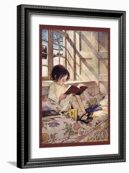 Books in Winter-Jessie Willcox-Smith-Framed Art Print