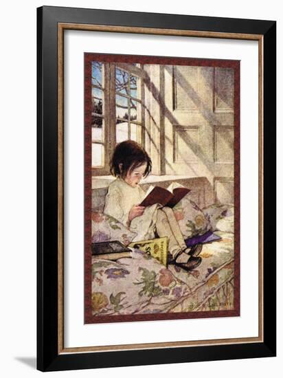 Books in Winter-Jessie Willcox-Smith-Framed Art Print