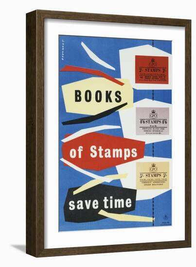 Books of Stamps Save Time-Leonard Beamont-Framed Art Print