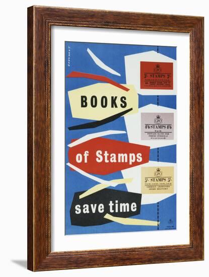 Books of Stamps Save Time-Leonard Beamont-Framed Art Print