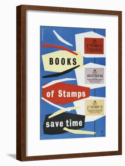 Books of Stamps Save Time-Leonard Beamont-Framed Art Print