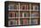 Books on a Wooden Shelfs.-donatas1205-Framed Premier Image Canvas