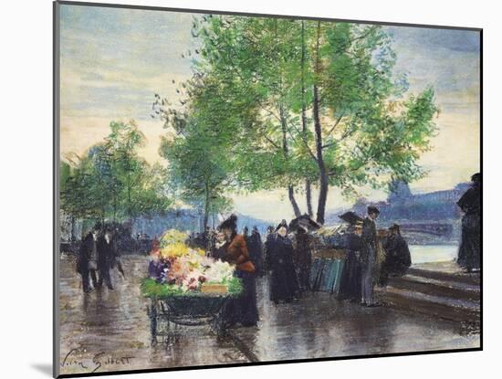Books Sellers on the Banks of the Seine-Victor Gabriel Gilbert-Mounted Giclee Print