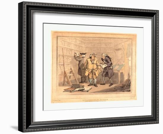 Bookseller and Author, 1784, Hand-Colored Etching and Aquatint, Rosenwald Collection-Thomas Rowlandson-Framed Giclee Print