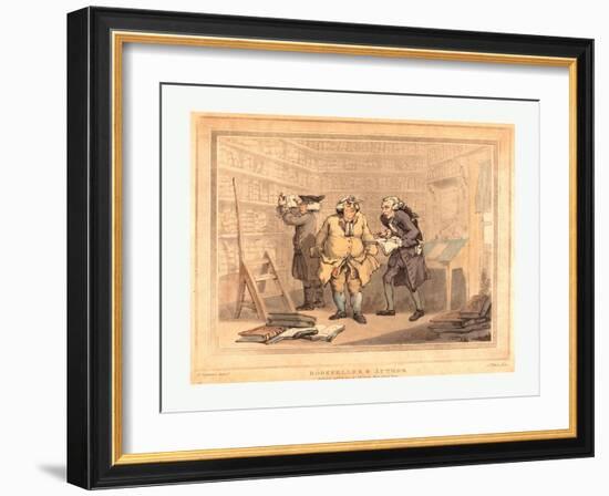 Bookseller and Author, 1784, Hand-Colored Etching and Aquatint, Rosenwald Collection-Thomas Rowlandson-Framed Giclee Print