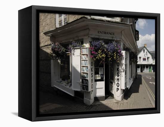 Bookshop, Hay on Wye, Powys, Mid-Wales, Wales, United Kingdom-David Hughes-Framed Premier Image Canvas
