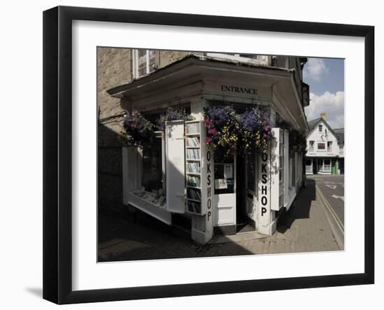 Bookshop, Hay on Wye, Powys, Mid-Wales, Wales, United Kingdom-David Hughes-Framed Photographic Print