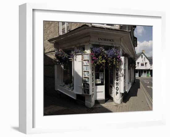 Bookshop, Hay on Wye, Powys, Mid-Wales, Wales, United Kingdom-David Hughes-Framed Photographic Print