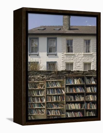 Bookstalls, Hay on Wye, Powys, Mid-Wales, Wales, United Kingdom-David Hughes-Framed Premier Image Canvas