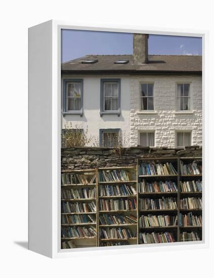 Bookstalls, Hay on Wye, Powys, Mid-Wales, Wales, United Kingdom-David Hughes-Framed Premier Image Canvas