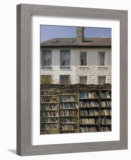 Bookstalls, Hay on Wye, Powys, Mid-Wales, Wales, United Kingdom-David Hughes-Framed Photographic Print