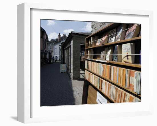 Bookstalls, Hay on Wye, Powys, Mid-Wales, Wales, United Kingdom-David Hughes-Framed Photographic Print