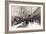 Bookstalls in Winter, Paris-Eugene Galien-Laloue-Framed Giclee Print