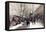 Bookstalls in Winter, Paris-Eugene Galien-Laloue-Framed Premier Image Canvas