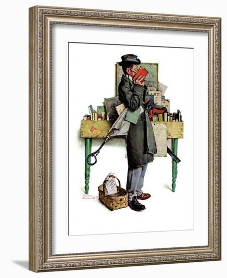 "Bookworm", August 14,1926-Norman Rockwell-Framed Giclee Print