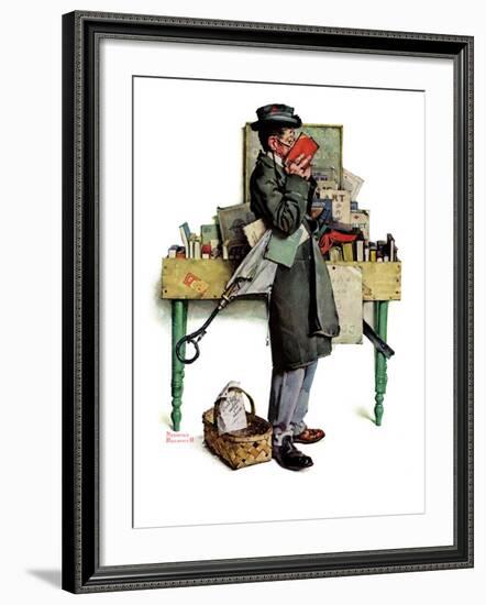 "Bookworm", August 14,1926-Norman Rockwell-Framed Giclee Print