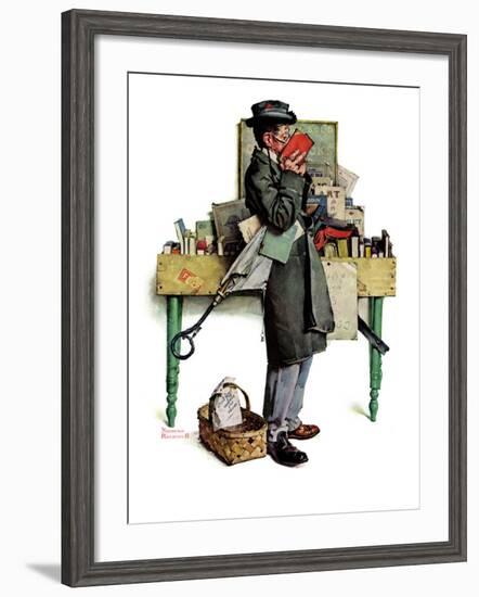 "Bookworm", August 14,1926-Norman Rockwell-Framed Giclee Print